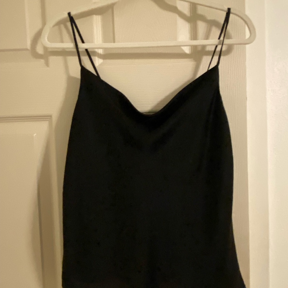 Mango satin Black Camisole Top